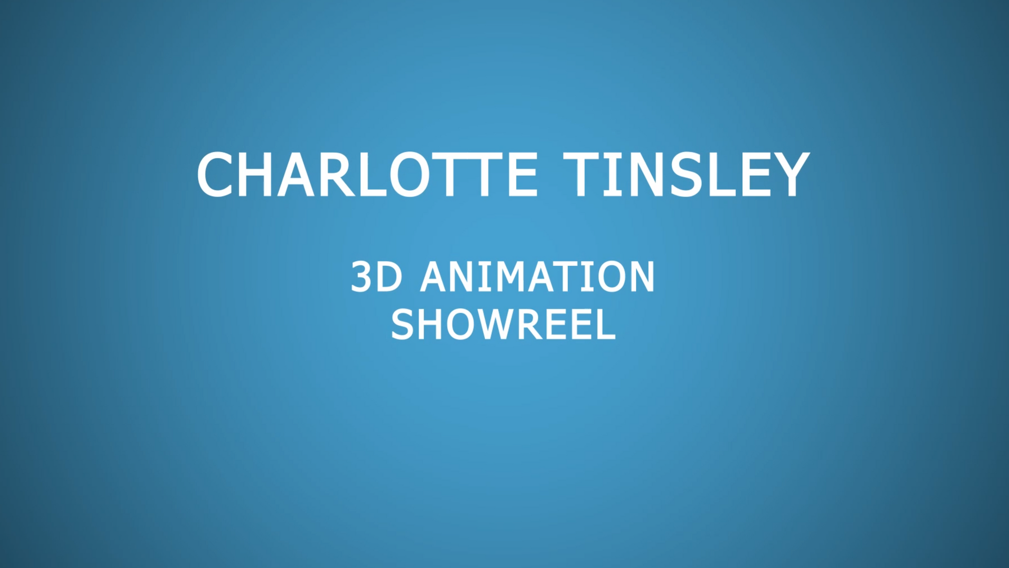 3D Animation Showreel